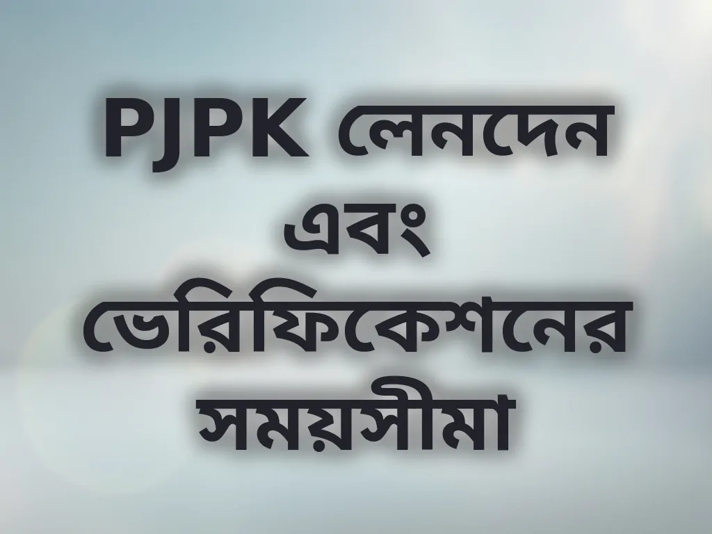 PJPK লেনদেনের সময়সীমা